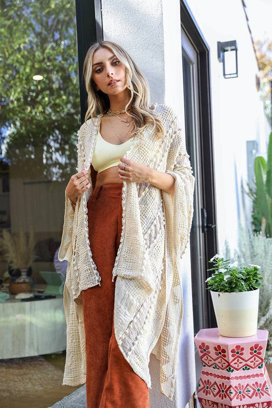 Embroidered Soft Kimono