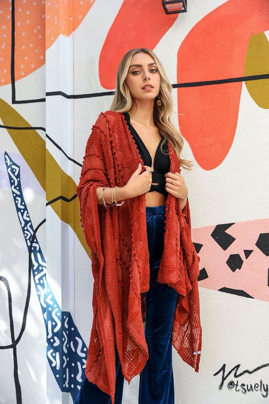 Embroidered Soft Kimono