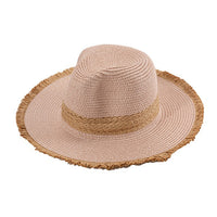 GRAYED BRIM BEACH STRAW HAT