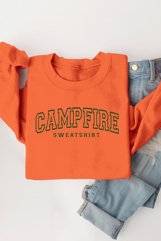 Campfire Sweatshirt Graphic Fleece Sweatshirts