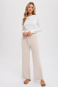 FUZZY KNIT LOUNGE PANTS