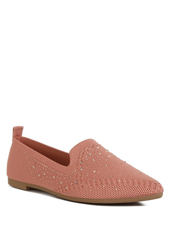 Abedi Rhinestone Embellished Pull Tab Loafers