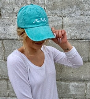 Beach Wave Embroidered Baseball Cap