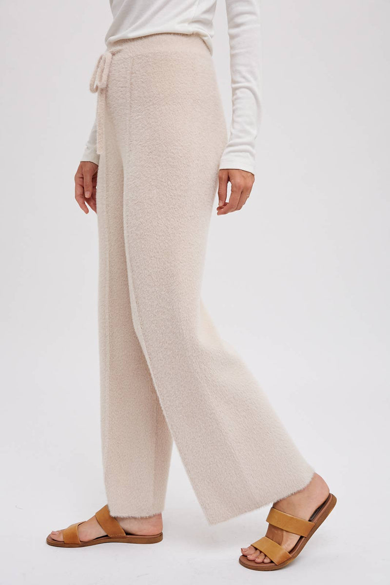 FUZZY KNIT LOUNGE PANTS