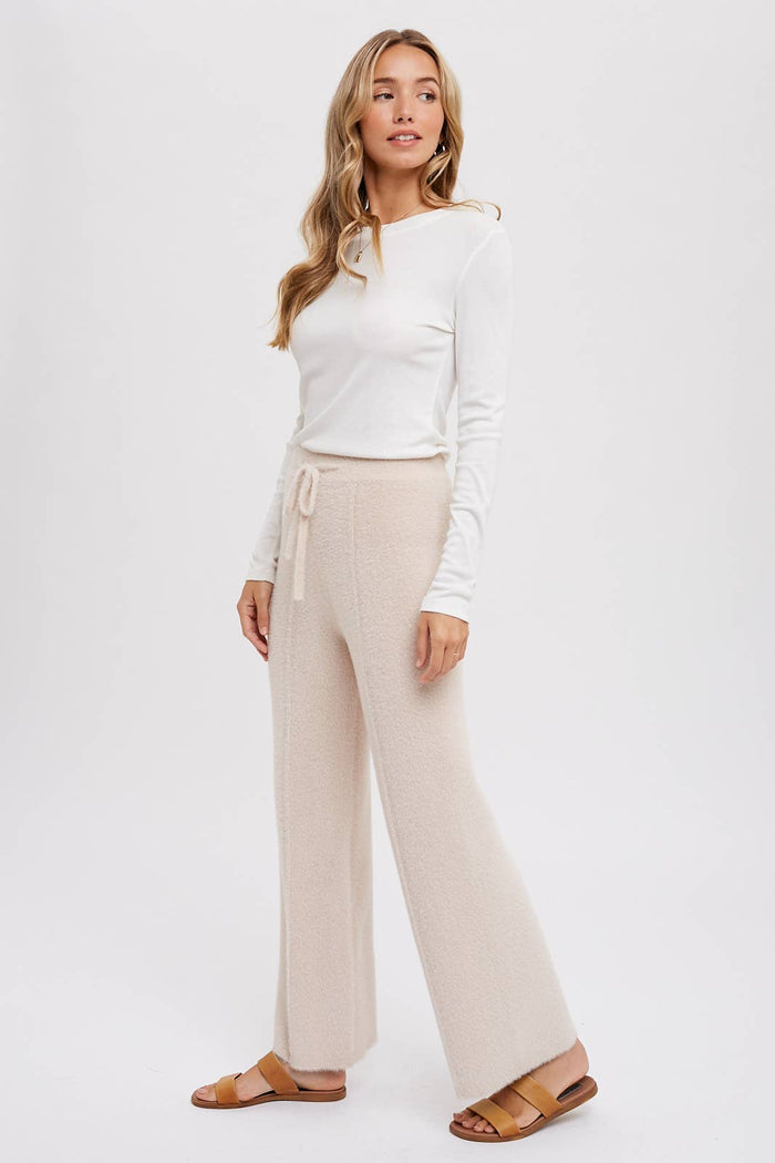 FUZZY KNIT LOUNGE PANTS