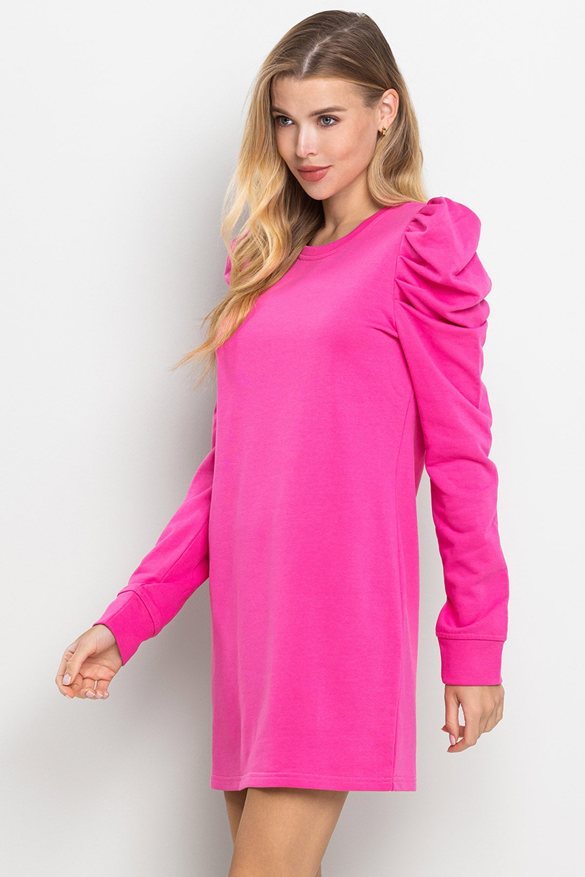 Barbie Pink Round Neck Knit Dress