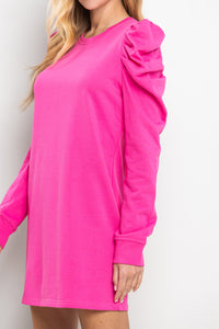 Barbie Pink Round Neck Knit Dress